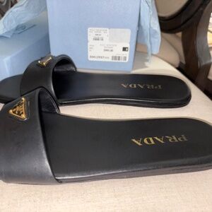 Prada leather strap sandal